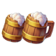 3x5 patrick hold the spin beer mugs symbol