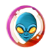 alien invaders blue alien symbol