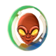 alien invaders red alien symbol