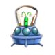 alien invaders ship green symbol