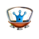alien invaders ship red blue alien symbol