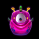 alien wins purple alien symbol