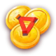always up x10000 gold coins symbol