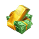 amazing link bounty cash and gold bar symbol