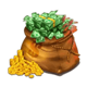 amazing link bounty sack of cash symbol