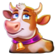amazing link cluckin riches cartoon cow symbol