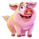 amazing link cluckin riches pink pig symbol