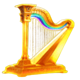 athenas millions golden harp symbol