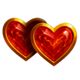 atomic coins running wins hearts symbol