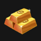 big piggy bank gold bars symbol