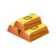 bigger piggy bank gold bars symbol