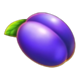 blazing coins hold and win plum symbol