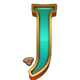 book of pharaon gold letter j symbol