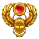 book of pharaon gold scarab symbol
