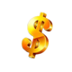 bursting crowns 5 dollar symbol