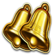 cash strike fire lock bells symbol