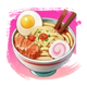cat waifu ramen symbol