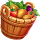 chicken burst extra vegetable bucket symbol