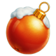christmas coin orange symbol