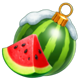 christmas coin watermelon symbol