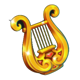 coins of zeus hold and win harp symbol