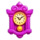 coo coo cashoo lightning lines pink clock symbol
