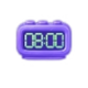 coo coo cashoo lightning lines purple clock symbol