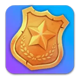 detective donut badge symbol
