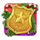 detective donut christmas christmas star badge symbol