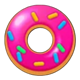 detective donut christmas pink donut symbol
