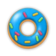 detective donut kickback donut blue symbol