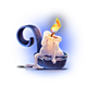 devil fire candle symbol