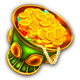 dinero n oro coins symbol