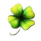 emerald king wheel of wealth clover symbol