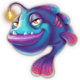 fishermans bounty blue angler fish symbol