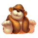 fluffy favourites clawmania brown monkey symbol