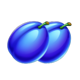 fruit lightning 3x5 plum symbol