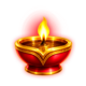 gold of diwali hold and win candle symbol