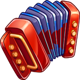 gold oktoberfest accordion symbol