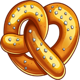 gold oktoberfest pretzel symbol