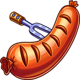 gold oktoberfest sausage symbol