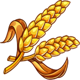 gold oktoberfest wheat symbol