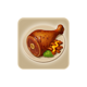 hot hot shawarma chicken leg symbol