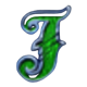 howl o ween green j symbol