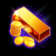 hyper gold all in gold bars coins symbol