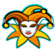 jokers jewels oranje jackpot jester mask symbol