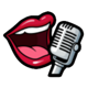 lucky band hold and win microphone symbol
