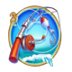 lucky bass mega fire blaze fishing rod symbol