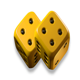 lucky dice 3 4 symbol