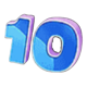 lucky dumbbells number 10 symbol